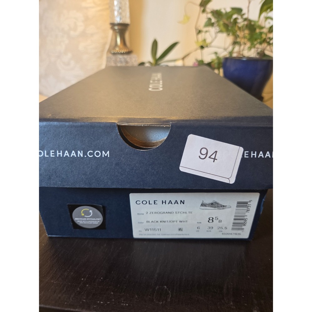 Cole Haan Wms 2 ZEROGRAND Stitchlite Black Knit/White Sz 8.5B W11511 NEW! $160 - Picture 9 of 14